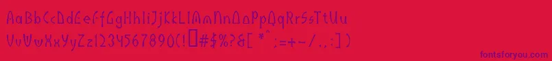 Indusll Font – Purple Fonts on Red Background