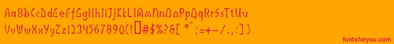 Indusll Font – Red Fonts on Orange Background