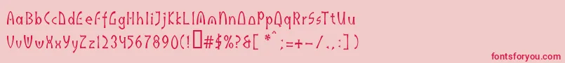 Indusll Font – Red Fonts on Pink Background