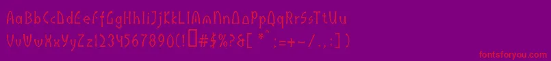 Indusll Font – Red Fonts on Purple Background