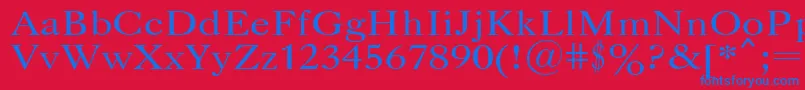 Caslopla Font – Blue Fonts on Red Background