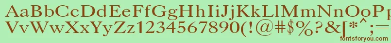 Caslopla Font – Brown Fonts on Green Background