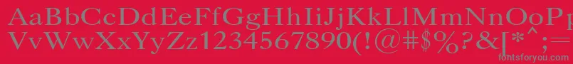 Caslopla Font – Gray Fonts on Red Background