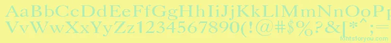 Caslopla Font – Green Fonts on Yellow Background