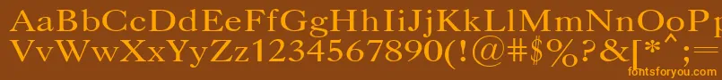 Caslopla Font – Orange Fonts on Brown Background