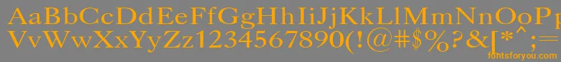 Caslopla Font – Orange Fonts on Gray Background