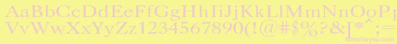 Caslopla Font – Pink Fonts on Yellow Background