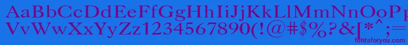 Caslopla Font – Purple Fonts on Blue Background