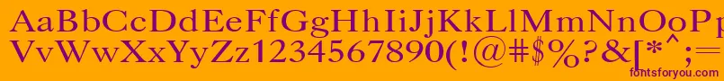 Caslopla Font – Purple Fonts on Orange Background