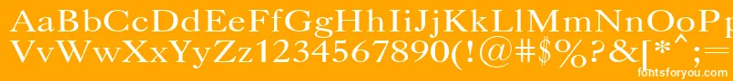 Caslopla Font – White Fonts on Orange Background