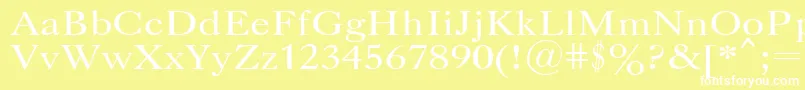 Caslopla Font – White Fonts on Yellow Background