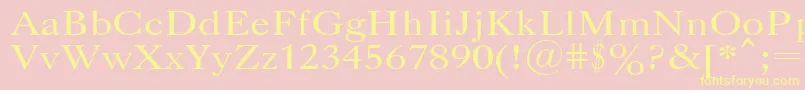 Caslopla Font – Yellow Fonts on Pink Background