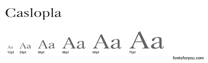 Размеры шрифта Caslopla