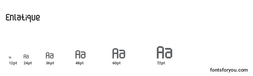 Enlatique Font Sizes