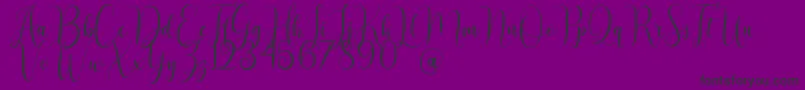 fuente AsyielaDemo – Fuentes Negras Sobre Fondo Morado