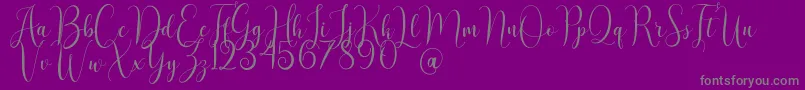 AsyielaDemo Font – Gray Fonts on Purple Background