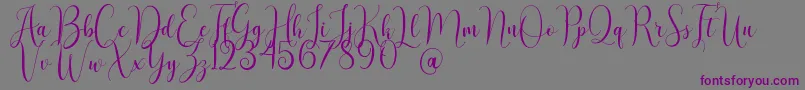 AsyielaDemo-Schriftart – Violette Schriften auf grauem Hintergrund