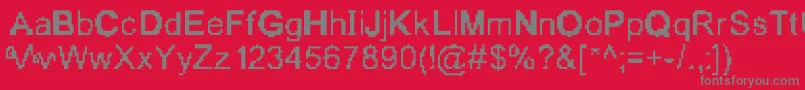 フォントZazgorrila – 赤い背景に灰色の文字