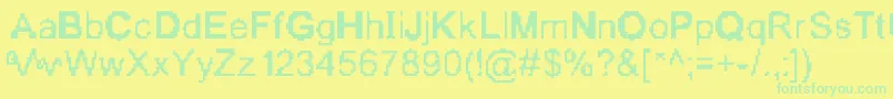 Шрифт Zazgorrila – зелёные шрифты на жёлтом фоне