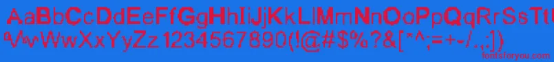 Zazgorrila Font – Red Fonts on Blue Background