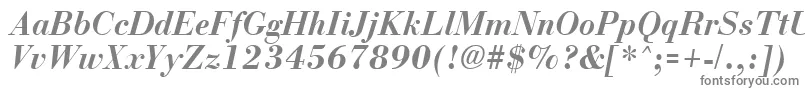 フォントBostonBoldItalic – 白い背景に灰色の文字