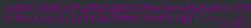 BostonBoldItalic Font – Purple Fonts on Black Background