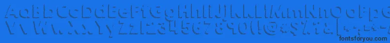 Kghappyshadows Font – Black Fonts on Blue Background