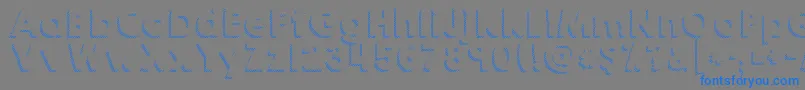 Kghappyshadows Font – Blue Fonts on Gray Background