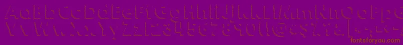 Kghappyshadows Font – Brown Fonts on Purple Background