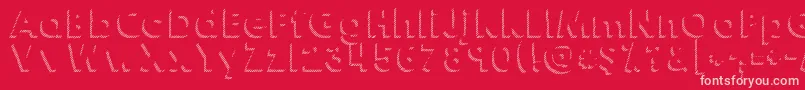 Kghappyshadows Font – Pink Fonts on Red Background