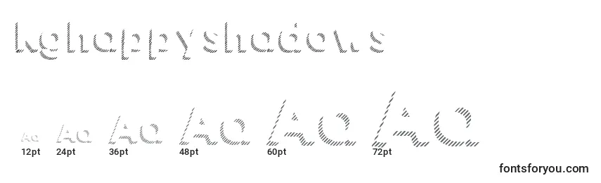 Размеры шрифта Kghappyshadows