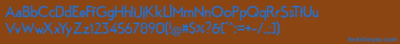 Fabrik Font – Blue Fonts on Brown Background