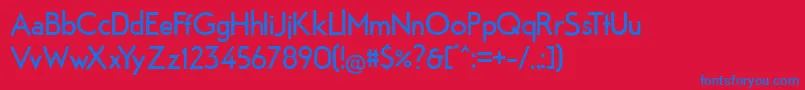 Fabrik Font – Blue Fonts on Red Background