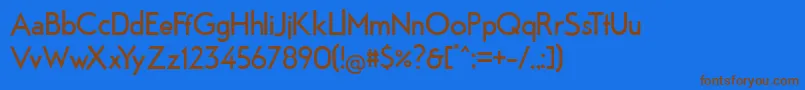 Fabrik Font – Brown Fonts on Blue Background