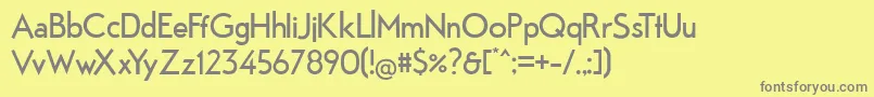 Fabrik Font – Gray Fonts on Yellow Background