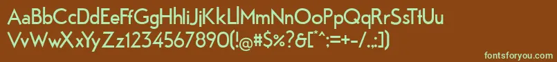Шрифт Fabrik – зелёные шрифты на коричневом фоне