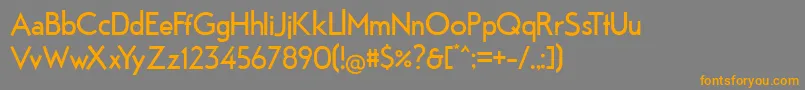 Fabrik Font – Orange Fonts on Gray Background