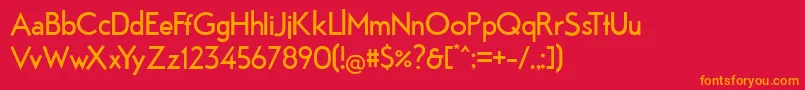 Fabrik Font – Orange Fonts on Red Background