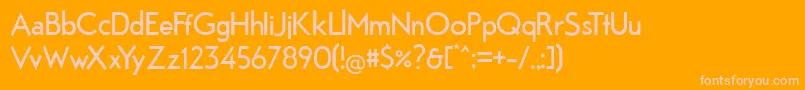 Fabrik Font – Pink Fonts on Orange Background