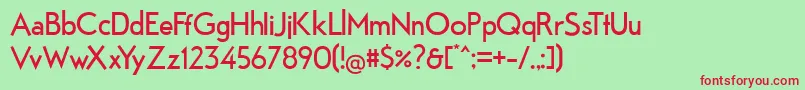 Fabrik Font – Red Fonts on Green Background