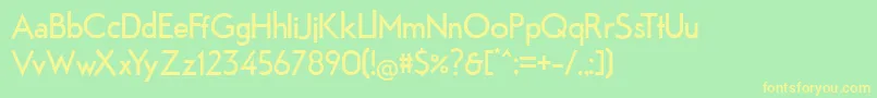 Fabrik Font – Yellow Fonts on Green Background