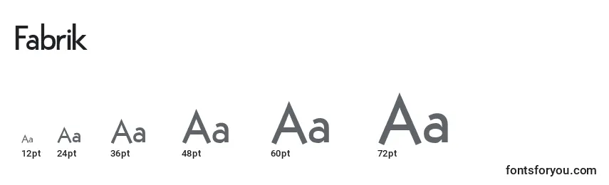 Fabrik Font Sizes