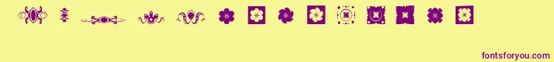 MarkieDing2 Font – Purple Fonts on Yellow Background