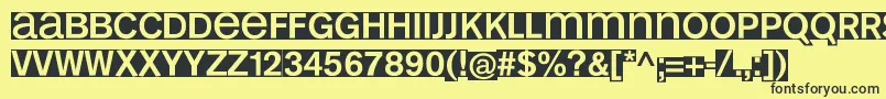 Kl1MonosansInvers Font – Black Fonts on Yellow Background