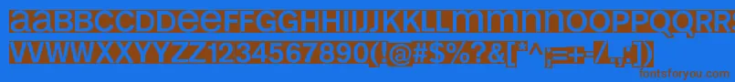 Kl1MonosansInvers Font – Brown Fonts on Blue Background