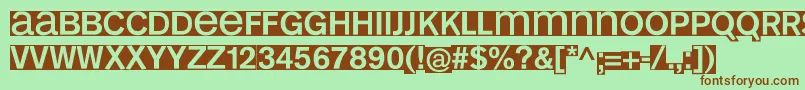 Kl1MonosansInvers Font – Brown Fonts on Green Background