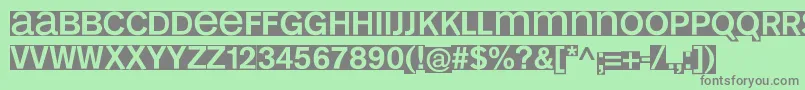Kl1MonosansInvers Font – Gray Fonts on Green Background