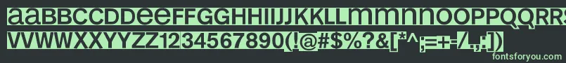 Шрифт Kl1MonosansInvers – зелёные шрифты на чёрном фоне
