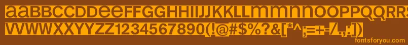 Kl1MonosansInvers Font – Orange Fonts on Brown Background