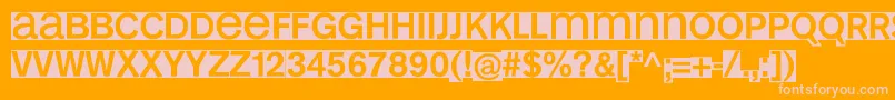 Kl1MonosansInvers Font – Pink Fonts on Orange Background